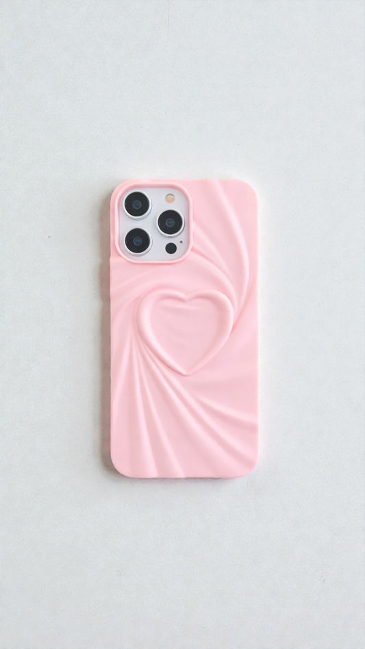 Carcasa iPhone 13-16 Corazón 3D Premium - Silicona Suave